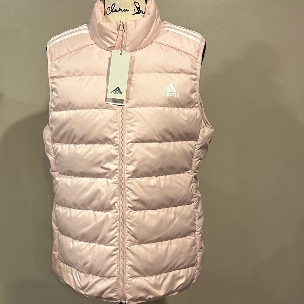 Adidas Essentials 3 Stripe Duck Down Vest Jacket - Picture 5 of 13